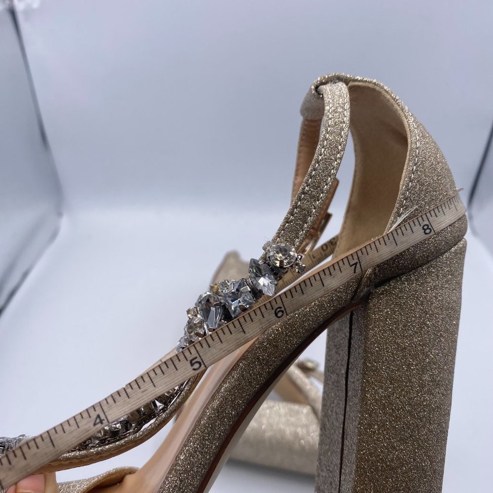 FSJ T-Strap Open Toe Sandals Rhinestones - Picture 8 of 10